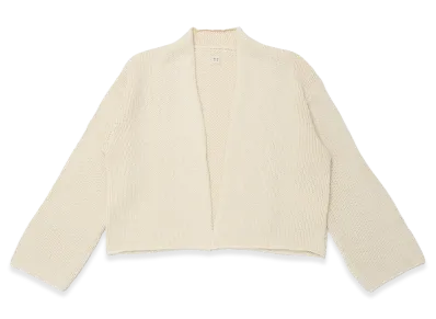 T.T Taiga Takahashi Women's Cashmere Cardigan "Raw White"