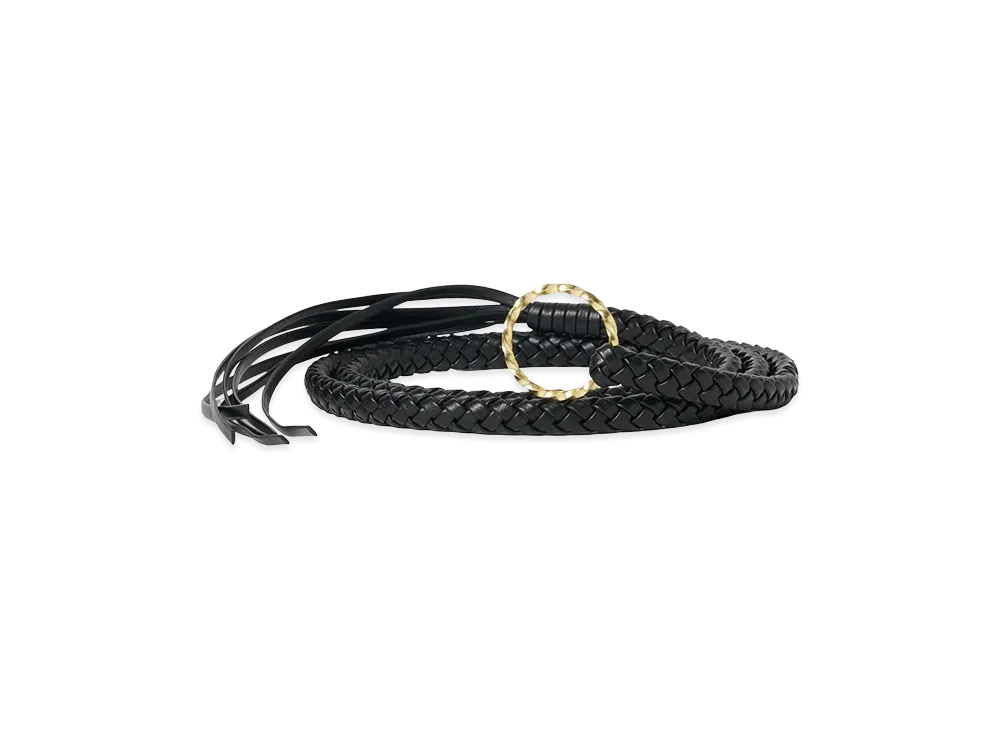 T.T Taiga Takahashi Women's Infinite Circle Hand Braided Belt "Black"