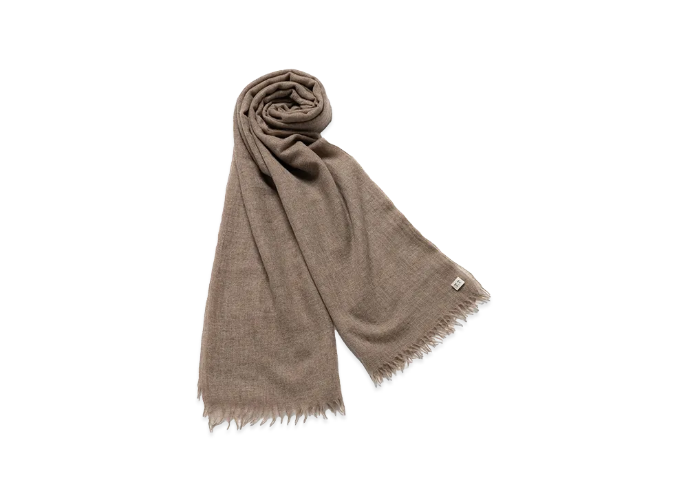 T.T Taiga Takahashi Women's Cashmere Stole "Natural Brown"
