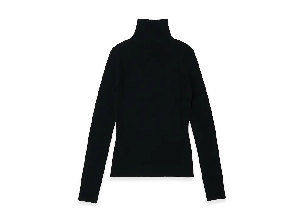 T.T Taiga Takahashi Women's Baby Cashmere Bottle Neck Pullover "Black"