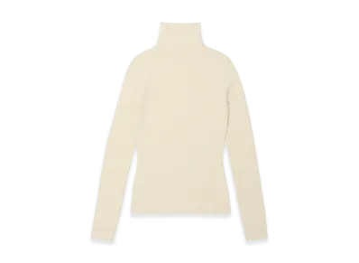 T.T Taiga Takahashi Women's Baby Cashmere Bottle Neck Pullover "Raw White"