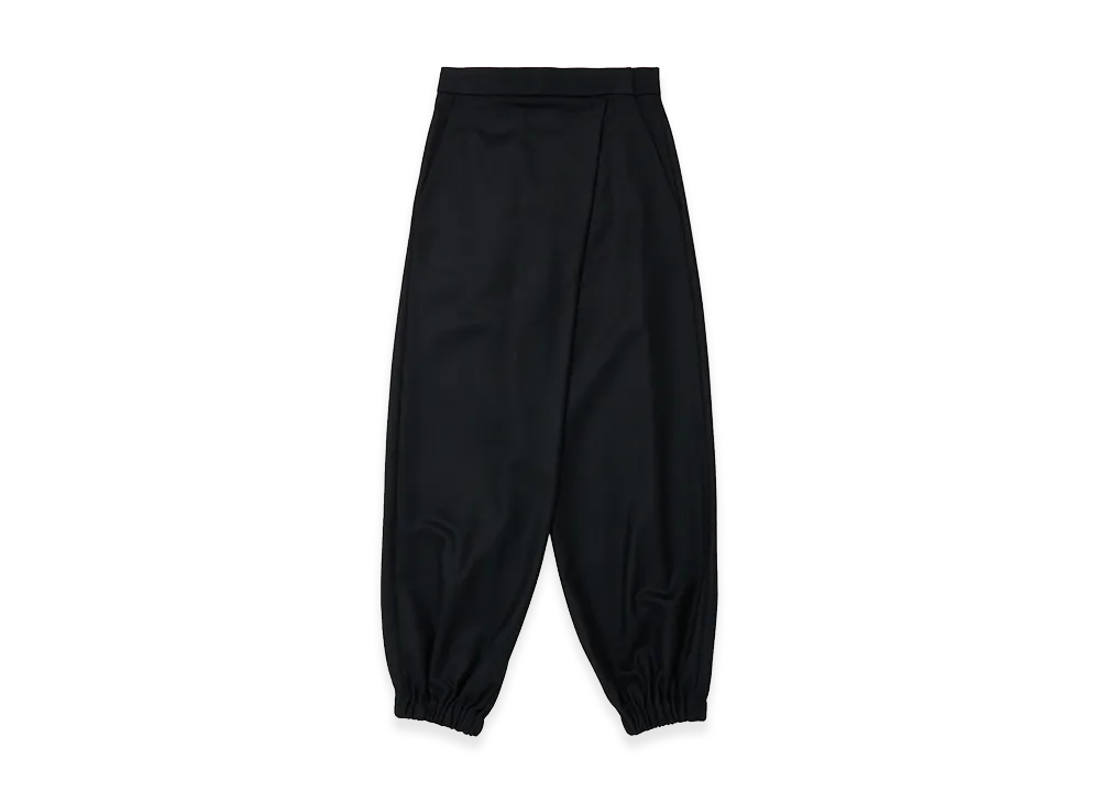 T.T Taiga Takahashi Women's Wide Tuck Trousers "Black"