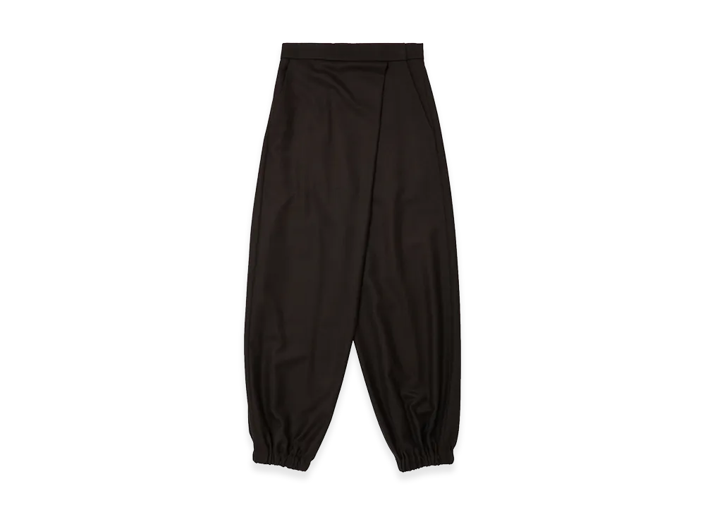 T.T Taiga Takahashi Women's Wide Tuck Trousers "Brown"