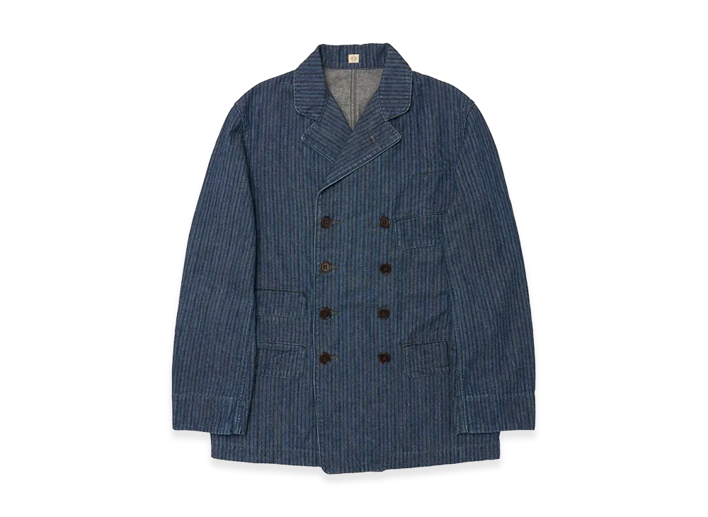 T.T Taiga Takahashi Lot.722 US Letter Carrier DB Jacket "Indigo Stripe"