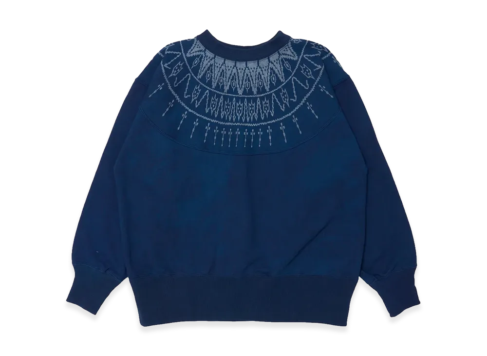 T.T Taiga Takahashi Lot.624 Nordic Pattern Sweatshirt "Indigo"