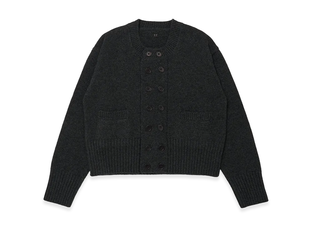 T.T Taiga Takahashi Lot.506 DB Cardigan "Charcoal"