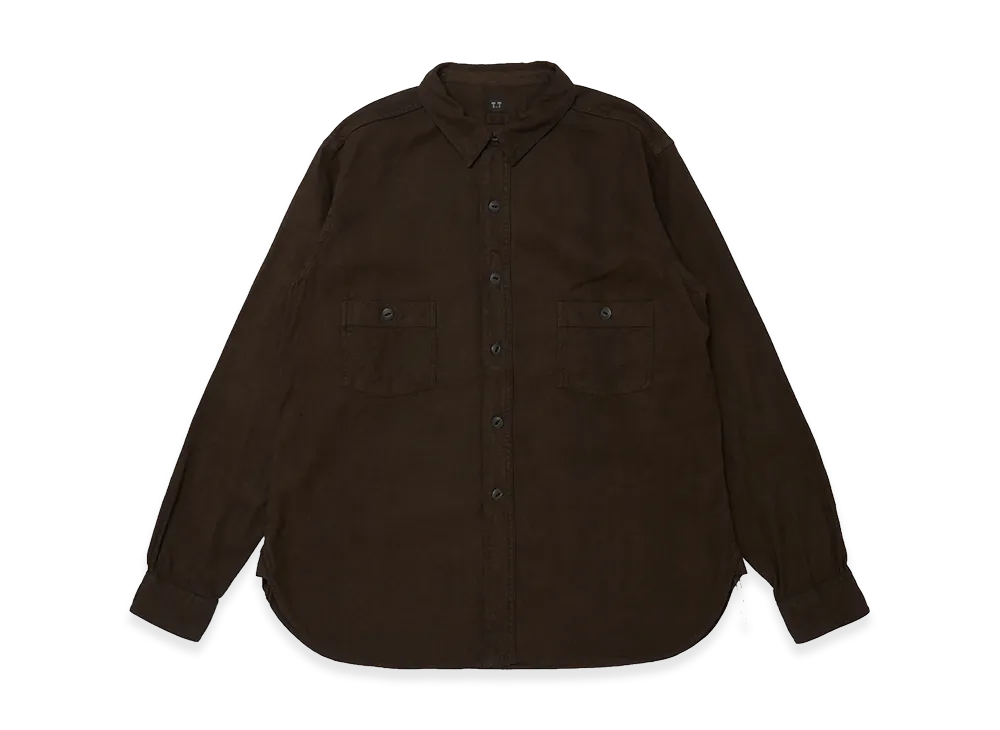 T.T Taiga Takahashi Lot.121 Work Shirt "Mud Dyed Brown"
