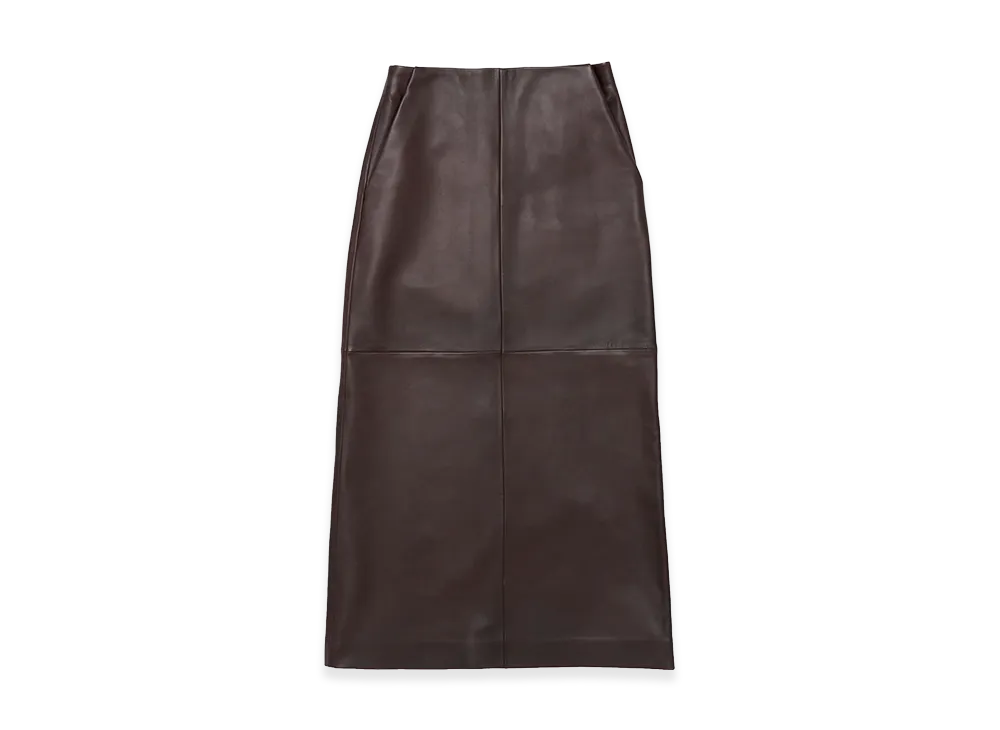 T.T Taiga Takahashi Women's Leather Skirt "Burgundy"