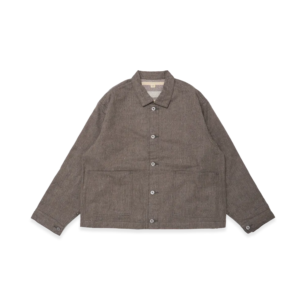 T.T Taiga Takahashi Lot.303 Coverall Jacket With Blanket Lining "Melange Charcoal"