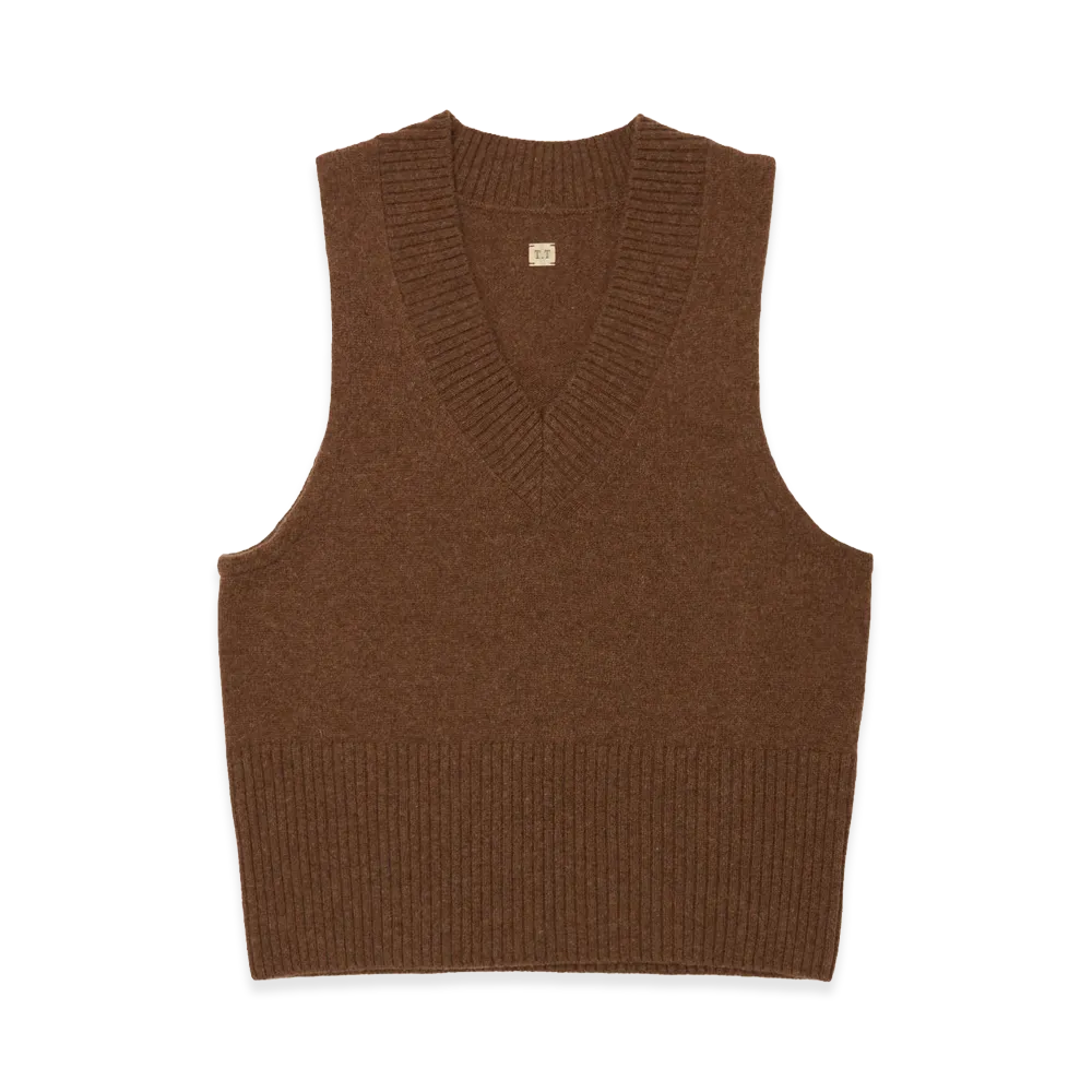 T.T Taiga Takahashi Lot.520 Varsity Letterman Vest "Brown"