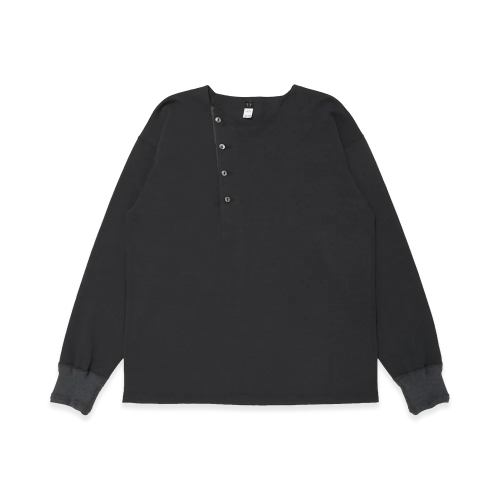 T.T Taiga Takahashi Lot.618 Side Henly Neck "Charcoal"