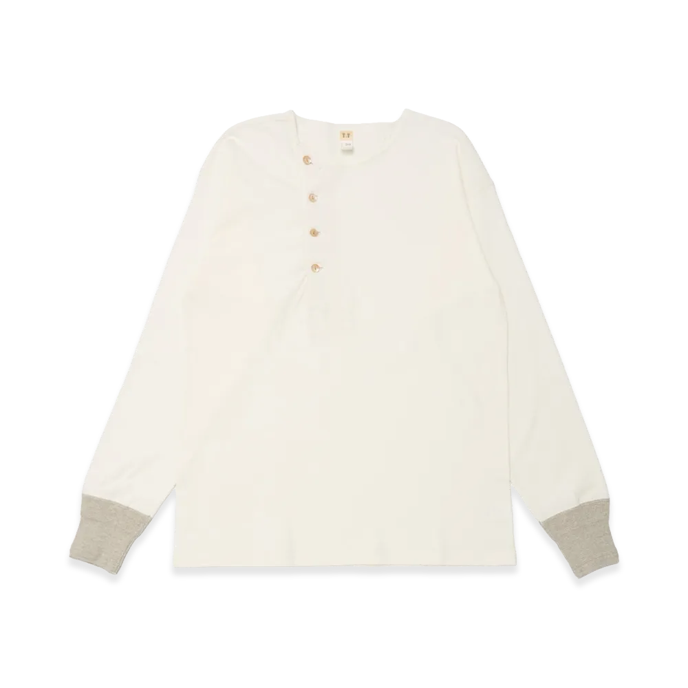 T.T Taiga Takahashi Lot.618 Side Henly Neck "Ivory"
