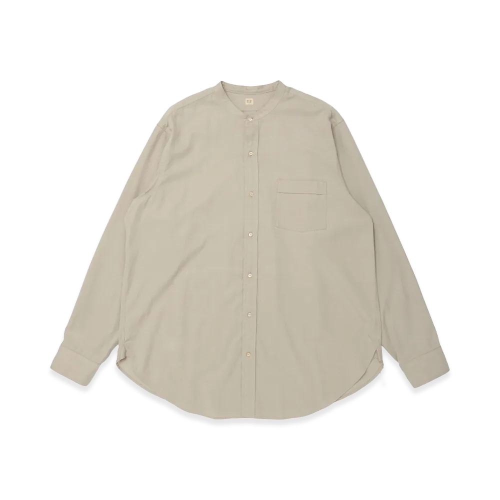 T.T Taiga Takahashi Lot.104 Band Collar Shirt "Beige"
