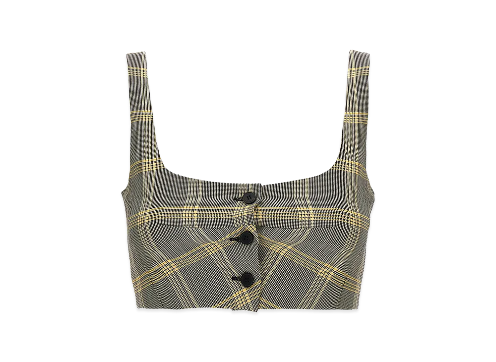 MARNI Women's Top Cropped Check "Multicolor"