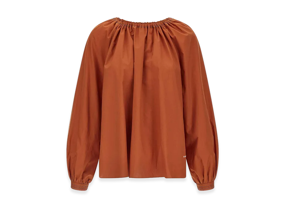 MARNI Women's Boat Neck Blouse "Orange"