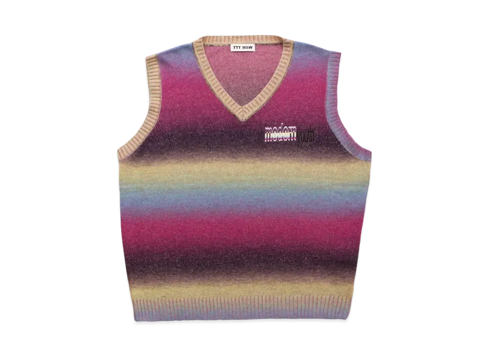 TTT MSW KASURI Knit Vest "Purple"
