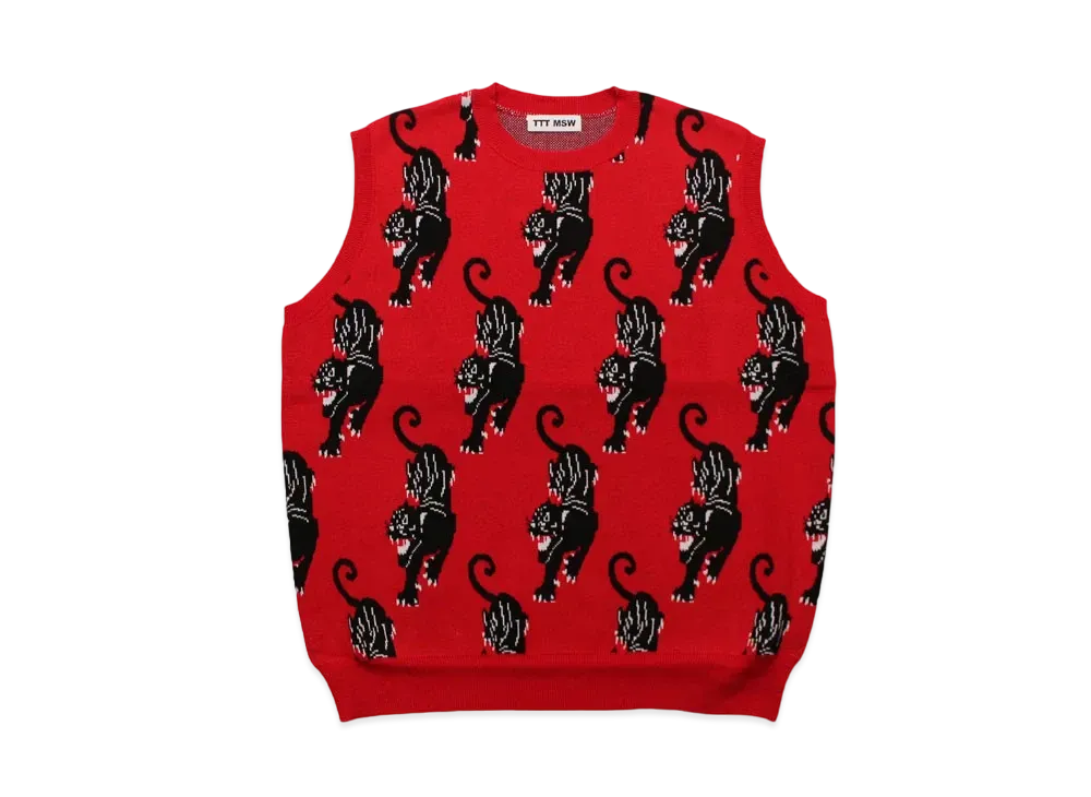 TTT MSW Panther Knit Vest "Red"