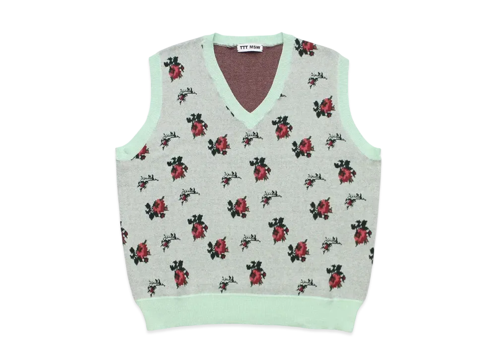 TTT MSW Flower Knit Vest "Mint"