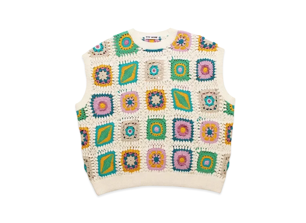 TTT MSW Handmade Pullover Knit Vest "Multi"