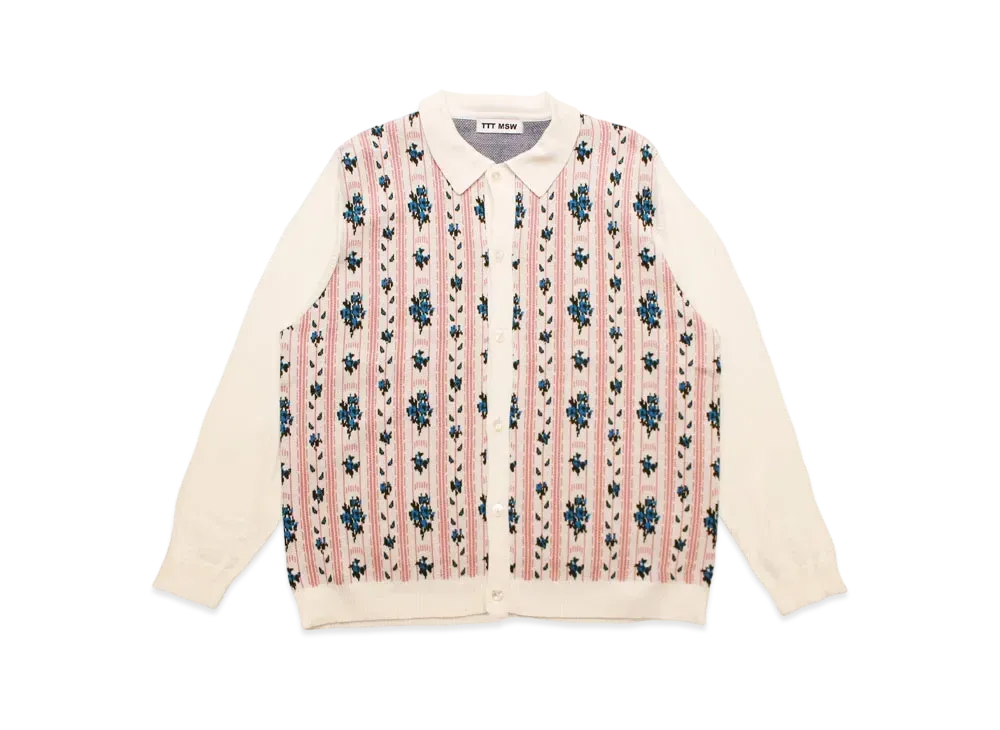 TTT MSW Flower Jacquard Knit Cardigan "White"