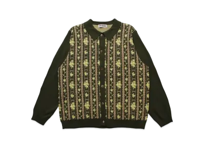 TTT MSW Flower Jacquard Knit Cardigan "Green"