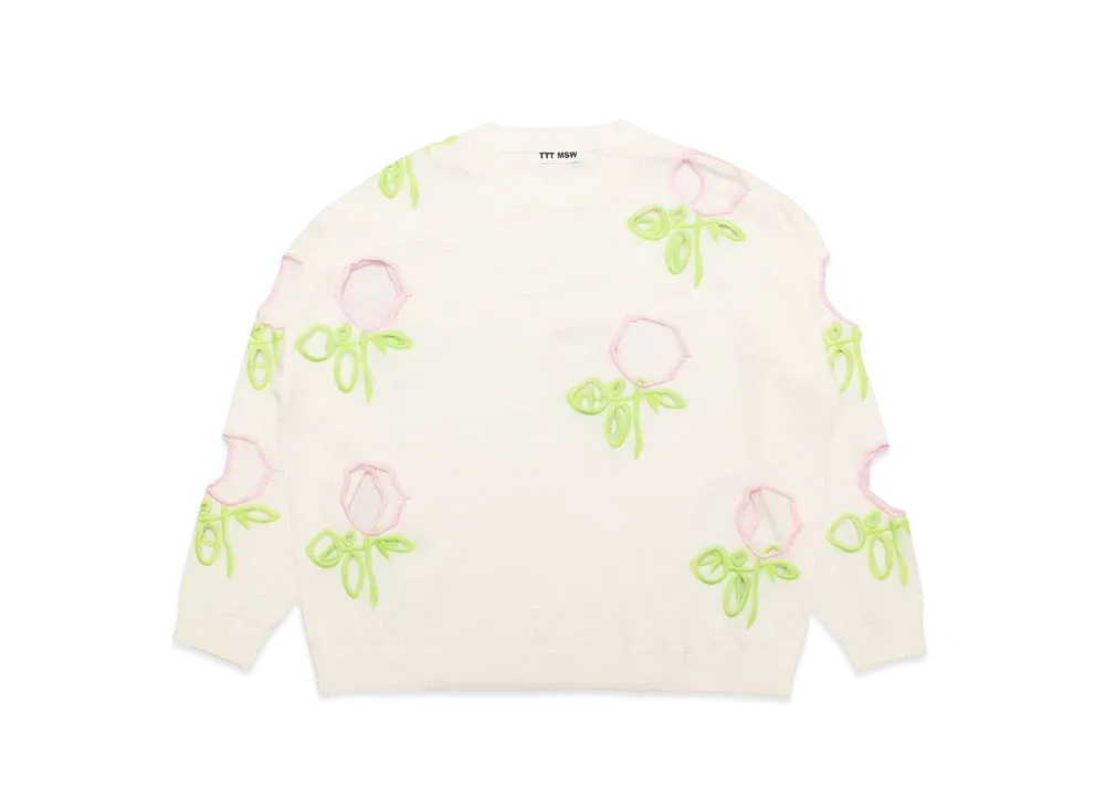 TTT MSW Flower Embroidery Pullover Knit 