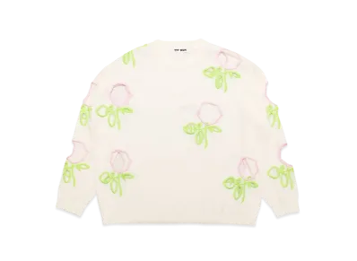 TTT MSW Flower Embroidery Pullover Knit "White"