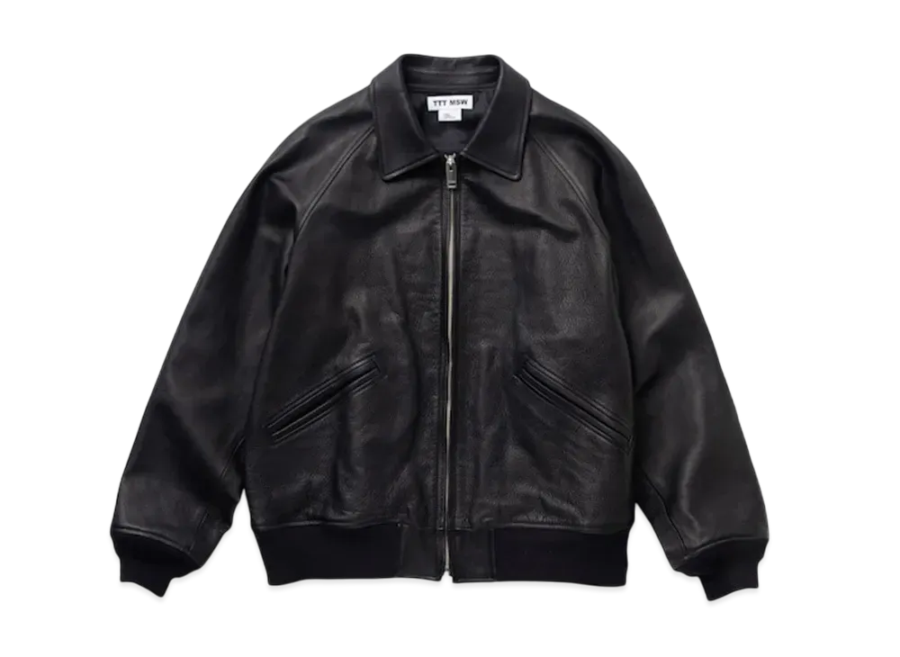 TTT MSW Leather Zipup Jacket "Black"