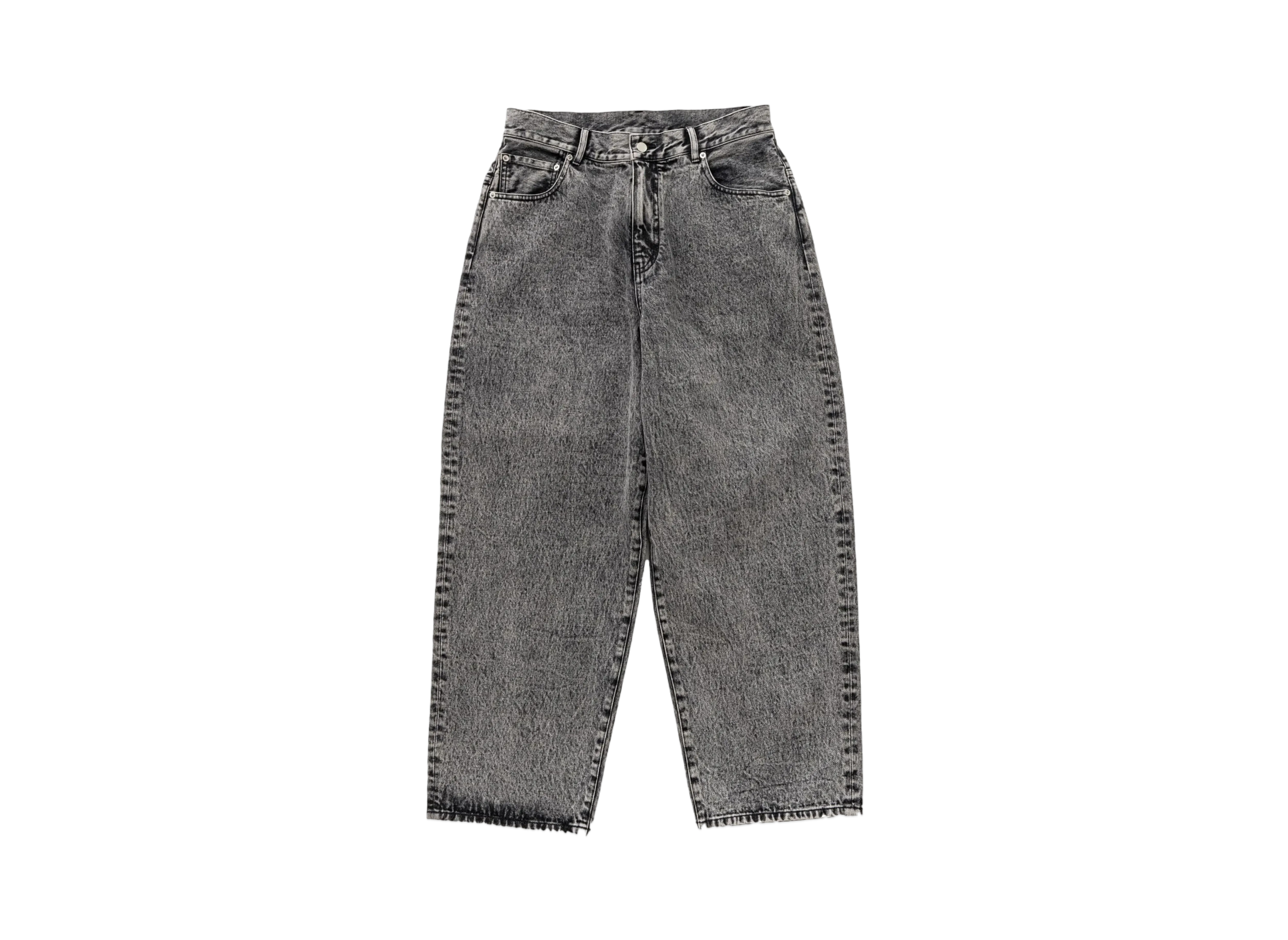 TTT MSW Washed Denim Wide Pants "Black"