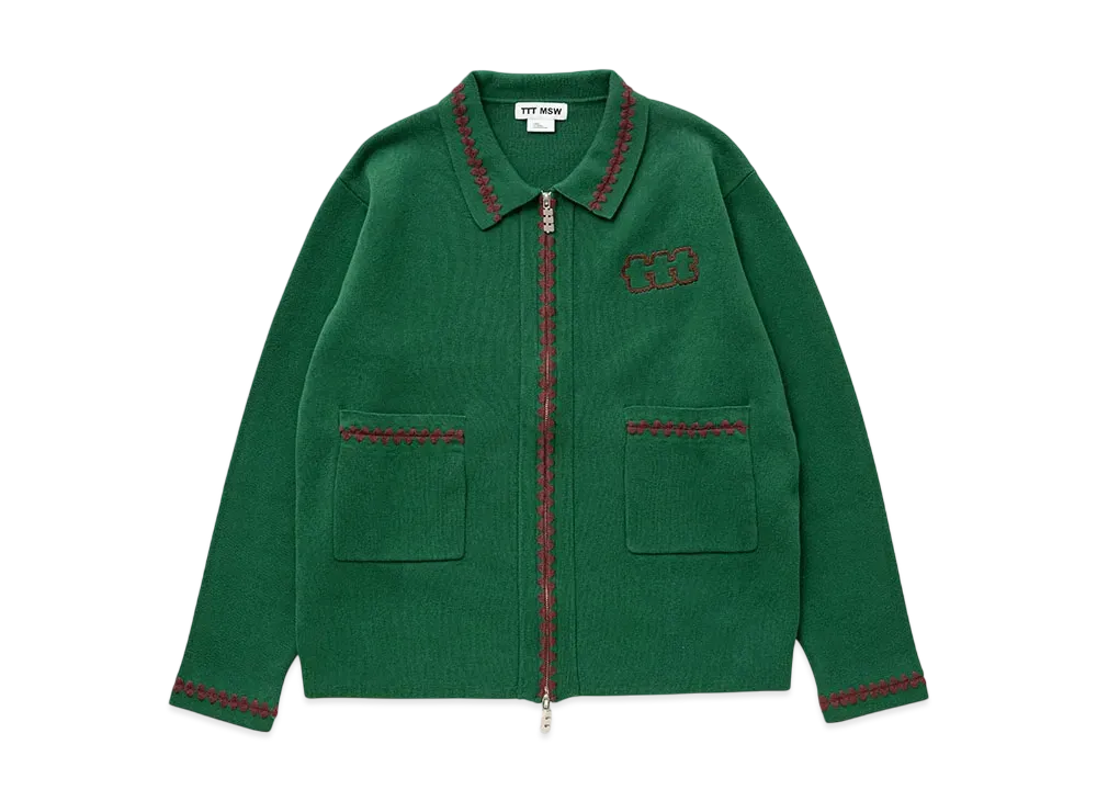 TTT MSW Knit Polo Cardigan "Green"