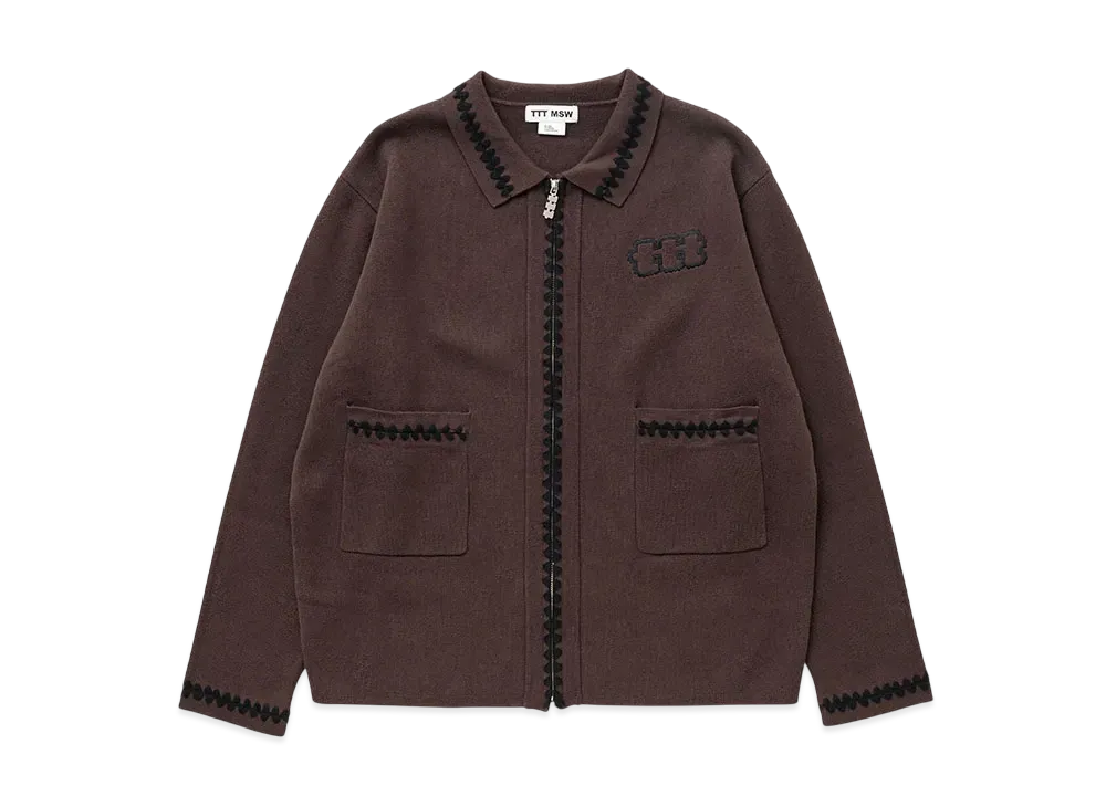 TTT MSW Knit Polo Cardigan "Brown"