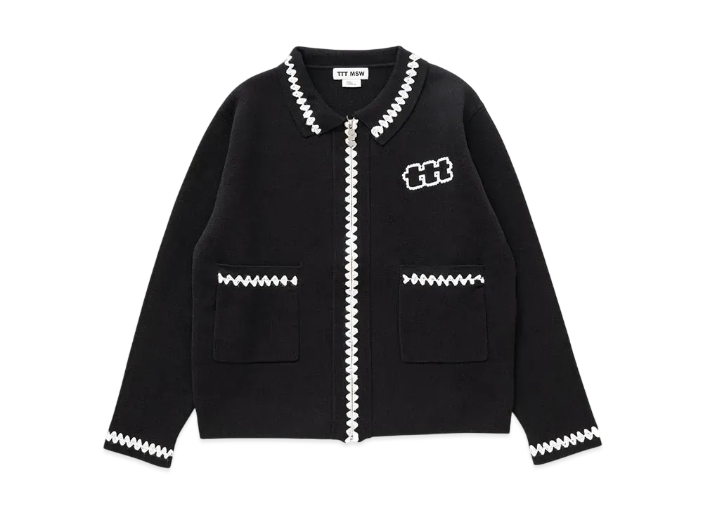 TTT MSW Knit Polo Cardigan "Black"