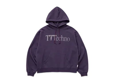 TTT MSW x ICE & TECHNO Logo Hoodie "Purple/Rrhinestone"