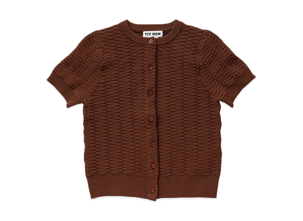 TTT MSW Half sleeve cardigan "Brown"