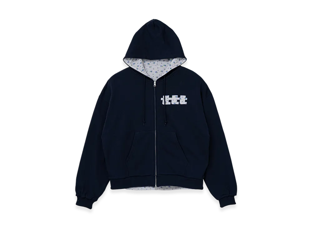 TTTMSW Fruits reversible zip up hoodie "Navy"