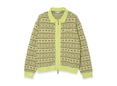 TTTMSW Zip Up Knit Polo Shirt "Lime"