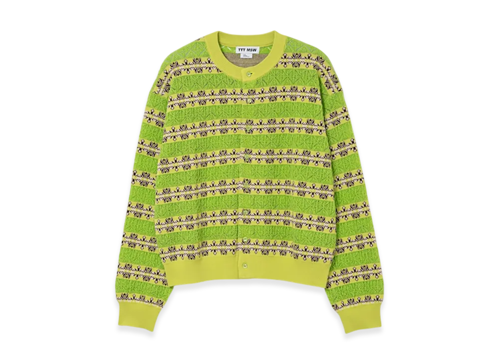 TTTMSW Crew Neck Cardigan "Lime"