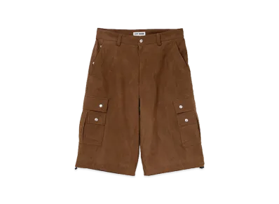 TTTMSW Suede military cargo half pants "Camel"