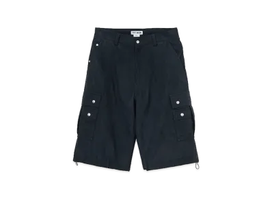 TTTMSW Suede military cargo half pants "Black"