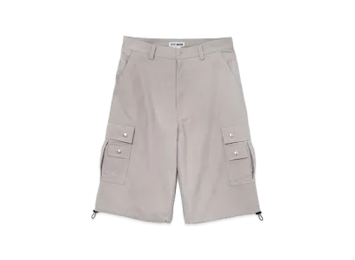 TTTMSW Suede military cargo half pants "Light Grey"