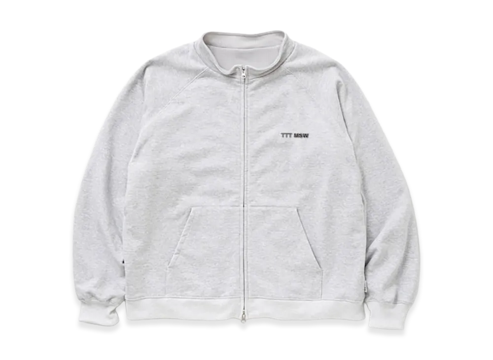 TTTMSW Zip up crew neck sweat "Ash"