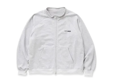 TTTMSW Zip up crew neck sweat "Ash"