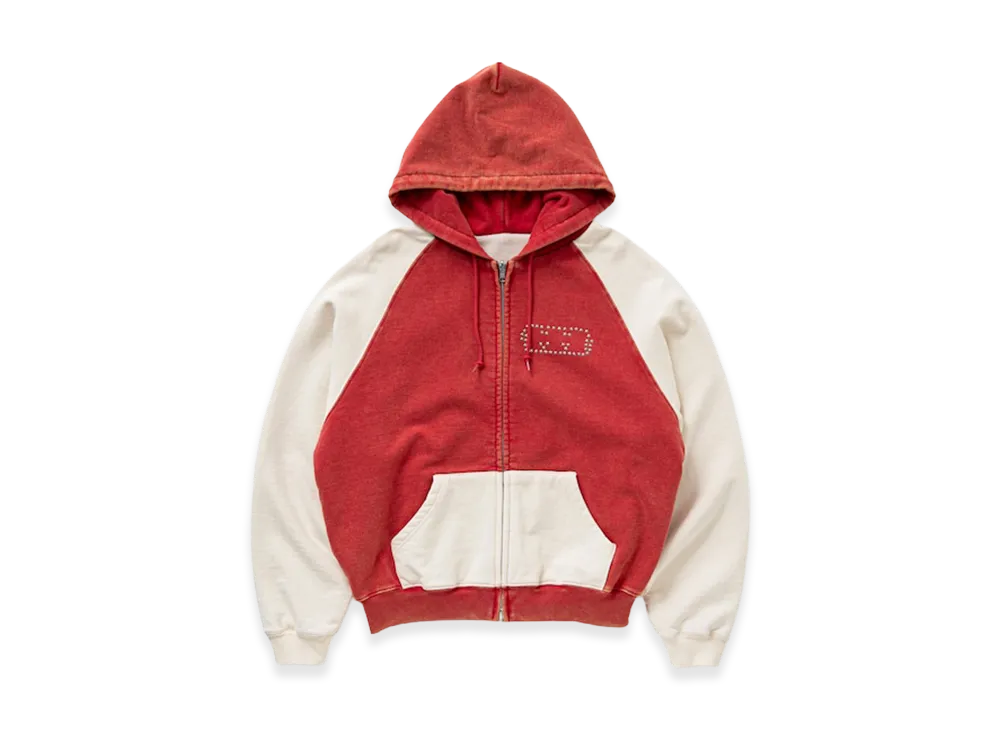 TTTMSW Fade damage zip up hoodie "Red"