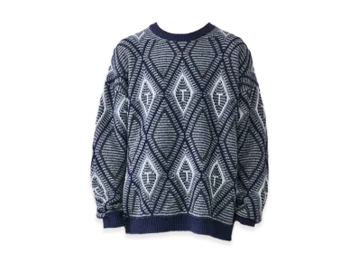TTTMSW Diamond Pull Over Knit "Navy"