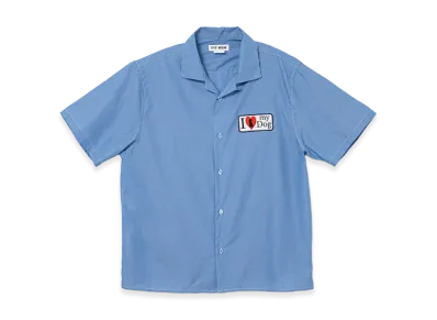 TTTMSW I love my dog half sleeve shirt "Blue Stripe"