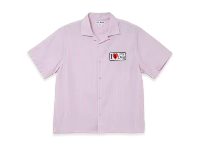 TTTMSW I love my dog half sleeve shirt "Pink Stripe"