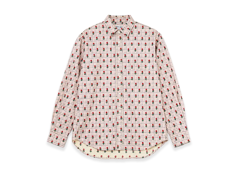 TTT MSW Rose Embroidery Shirt "Purple Check"
