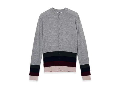 TTT MSW Layered Knit Cardigan "Grey"