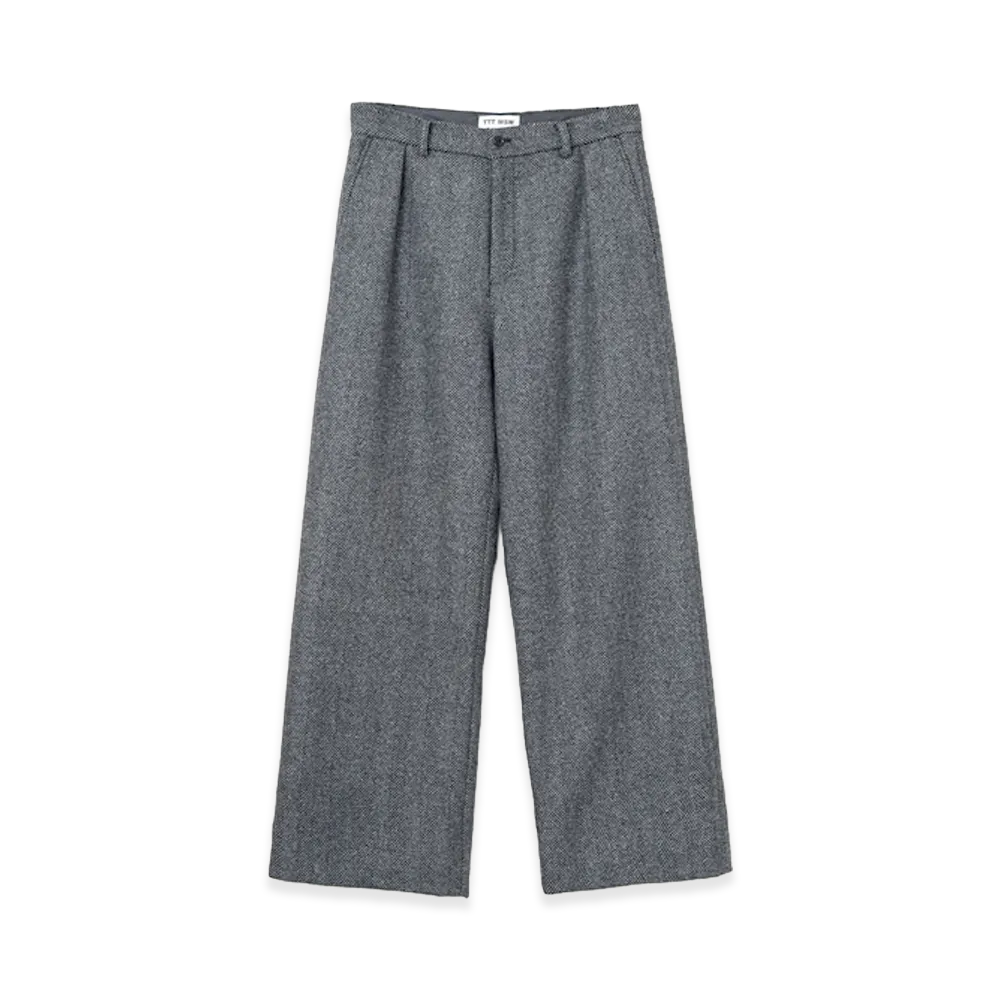 TTT MSW Tweed Wide Slacks "Grey"