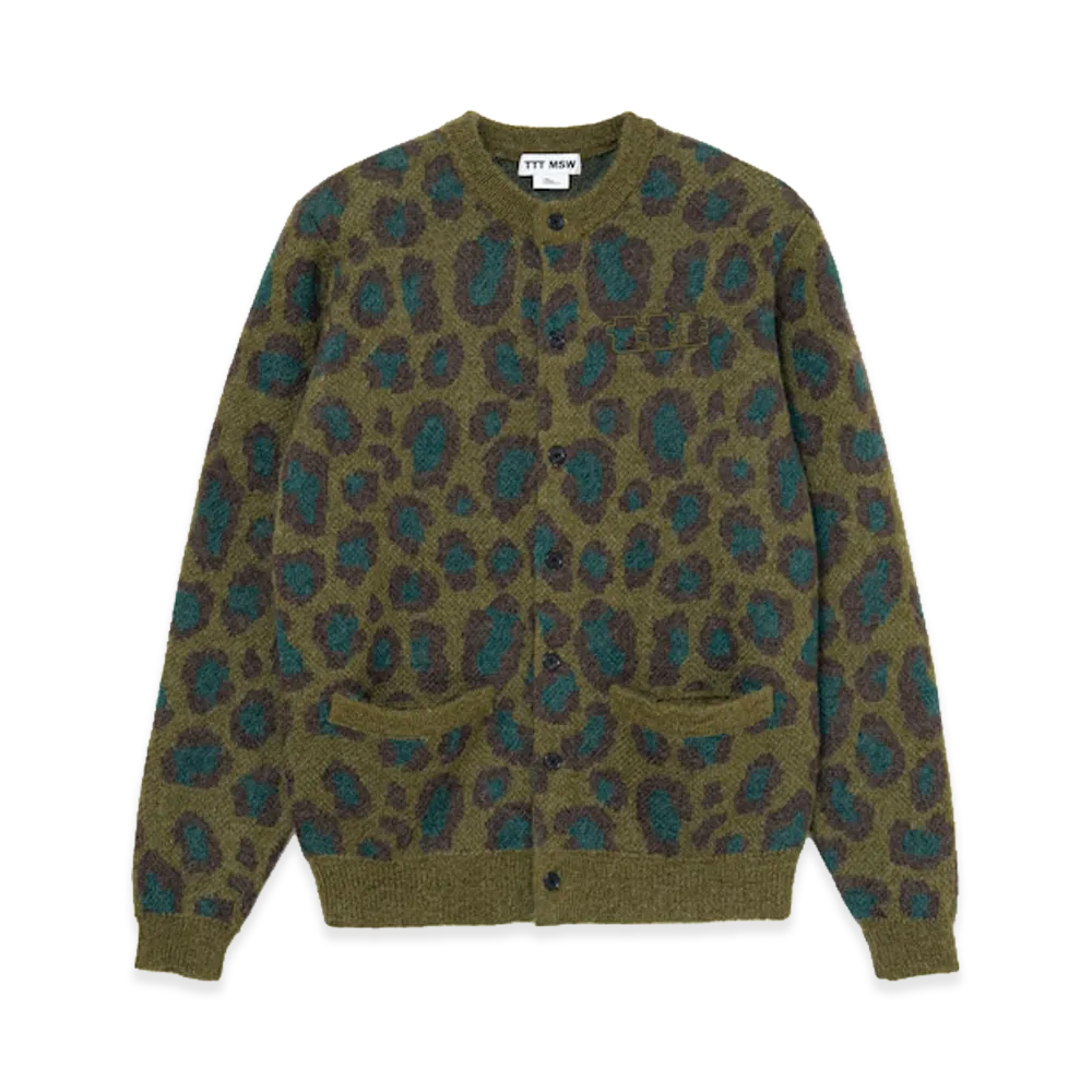 TTT MSW Leopard Knit Cardigan "Khaki"